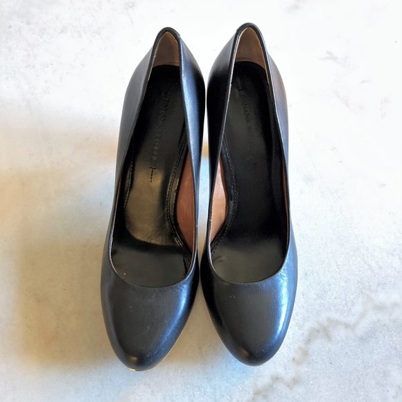 Worn 1x! Banana Republic black leather pump high chunky heel shoes (size 10) - Picture 12 of 12